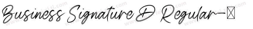 Business Signature D Regular字体转换
